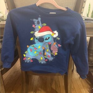 Disney Navy Stitch Festive Sweatshirt